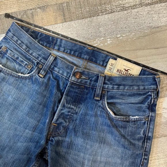 Men's Hollister Button Fly Factory Distressed Jeans - 32x32 - Picture 4 of 11